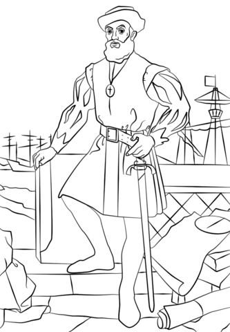 Ferdinand Magellan Coloring Page